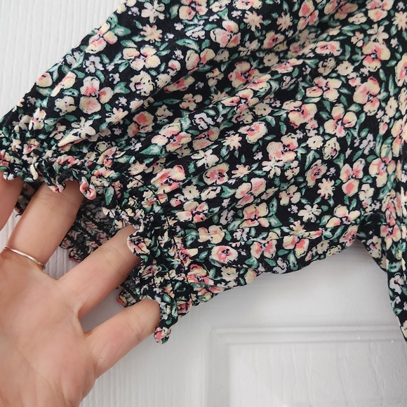 Free People Floral Maxi Dress - Black and White - Picture 7 of 10